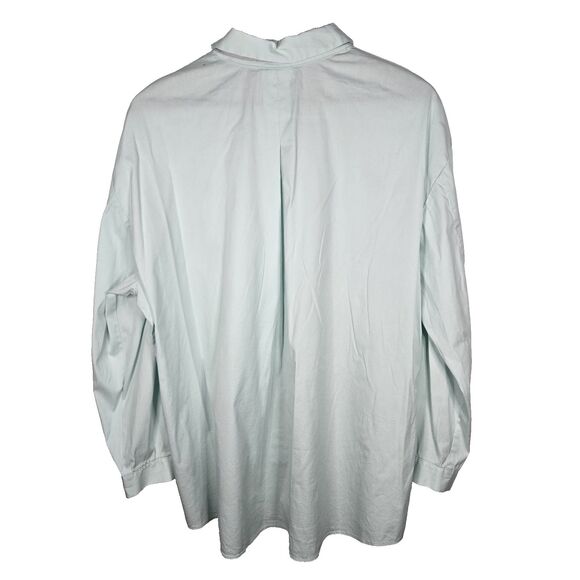 Lafayette 148 Mint Green Button Front Large Minimalist - Picture 7 of 7